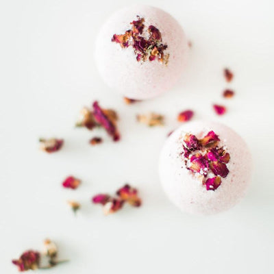The Midwest Mermaid Company Rose Petal and Pearls Bath Bombs